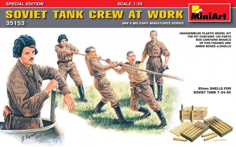 Soviet Tank Crew at Work Special Edition von Mini Art