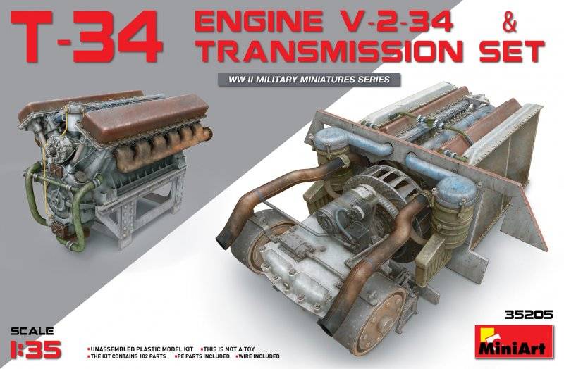 T-34 Engine(V-2-34) & Transmission Set von Mini Art