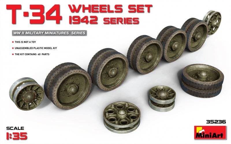 T-34 Wheels Set.1942 Series von Mini Art