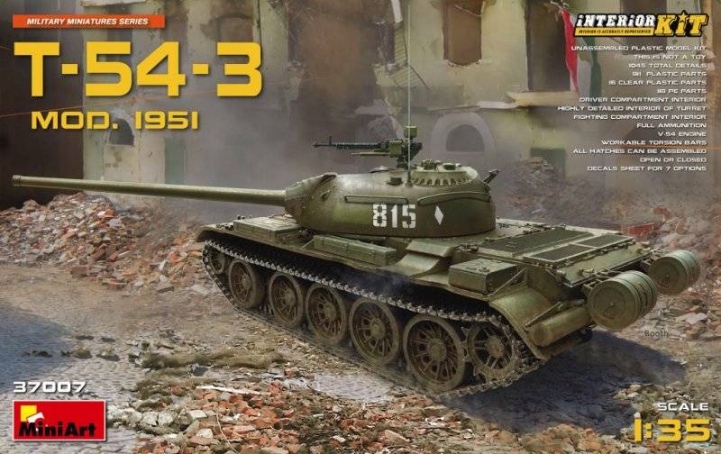 T-54-3 Mod.1951 Interior Kit von Mini Art