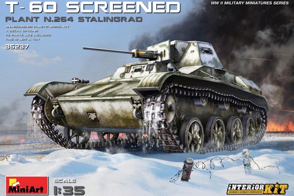 T-60 Screened (Plant No.264,Stalingrad) - Interior Kit von Mini Art