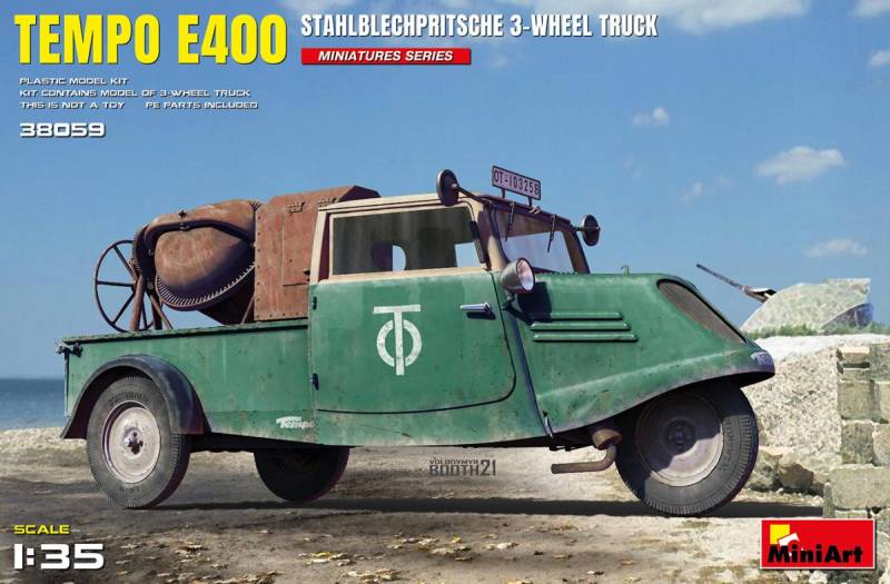 Tempo E400 StahlblechPritsche 3-Wheel Truck von Mini Art