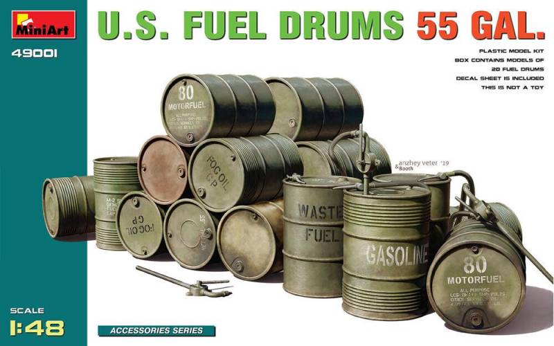 U.S. Fuel Drums 55 Gal. von Mini Art