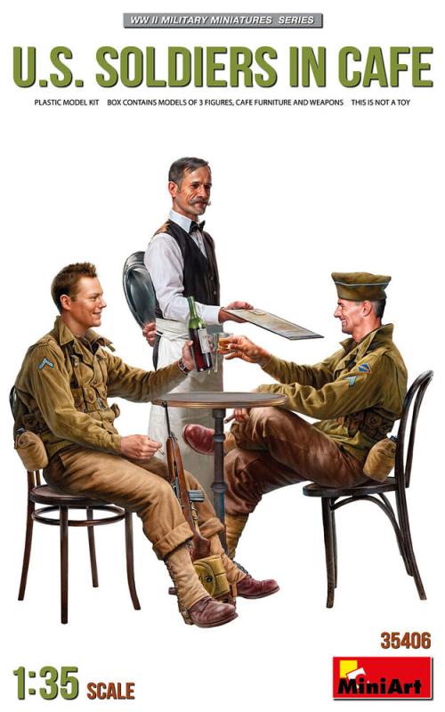 U.S. Soldiers in Cafe von Mini Art