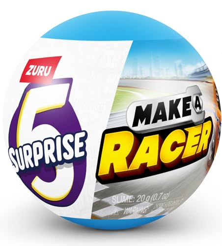 5 SURPRISE ZURU Make-A-Racer, Rennwagen, fantasievolles Spielzeug für Kinder, Geschenk für Jungen und Mädchen ab 3 Jahren (2 Kapseln) von Mini Brands