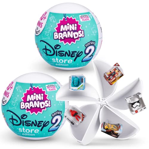 Mini Brands Disney Store Series 2 Mystery Capsule Collectible Toy (2 Pack), Gold, 2 Capsules von Mini Brands