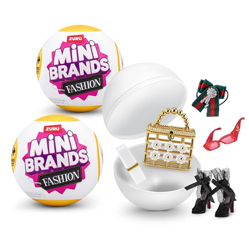 Mini Brands Fashion Series 3, by ZURU Real Miniature Fashion Brands Collectible Toy, 2 Capsules of 5 Mystery Miniature Brands for Girls, Teens, Adults and Collectors (2 Pack) von Mini Brands