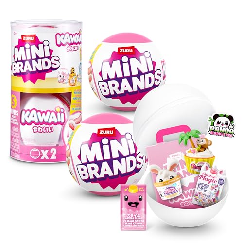 Mini Brands Kawaii Kapsel von ZURU, Überraschungs-Kawaii-Minis zum Sammeln, Blindverpackung, Sammelartikel mit japanischem Thema (2 Kapseln), 2 Capsules von Mini Brands