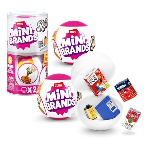 Mini Brands Retro Capsule von ZURU, Überraschungs-Retro-Minis zum Sammeln, Blindverpackung, Retro-Sammlerstücke (2 Kapseln) von Mini Brands