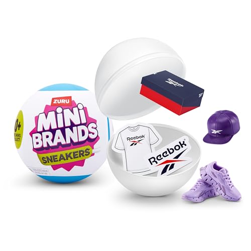 Mini Brands Sneakers Capsule by ZURU Real Miniature Sneaker Brands Collectible Toy, Capsules of 5 Mystery mini surprises Brands and Accessories for Kids, Teens, Adults and Collector's, Perfect Stocking Stuffer and Gift (Single Capsule) von Mini Brands