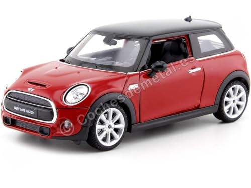 Mini Cooper S, rot/schwarz, 2014, Modellauto, Fertigmodell, Welly 1:24 von MINI