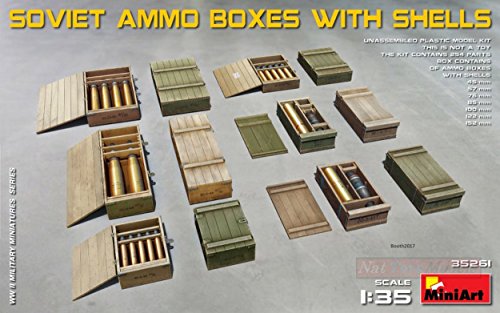 MONTAGEKIT KOMPATIBEL MIT Soviet Ammo Boxes W/Shells KIT 1:35 MINIART MIN35261 von MiniArt