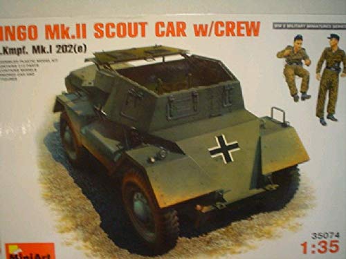 Mini Art 35074 1:35 Dt. Dingo Mk II Pz.Kpfw.Mk.1 202e - originalgetreue Nachbildung, Modellbau, Plastik Bausatz, Basteln, Hobby, Kleben, Modellbausatz, Zusammenbauen, unlackiert von MiniArt