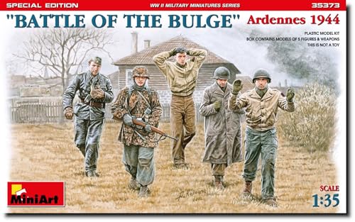 Mini Art 35373 1:35 Fig. Battle of Bulge 1944 (5) SE - originalgetreue Nachbildung, Modellbau, Plastik Bausatz, Basteln, Hobby, Kleben, Modellbausatz, Zusammenbauen, unlackiert von MiniArt