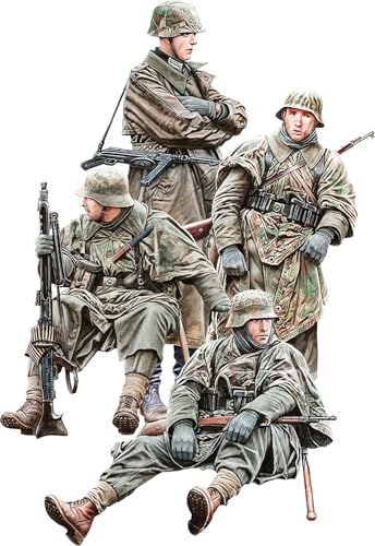 Mini Art 35411 1:35 Figuren Deutsche Soldaten mifahrend 1944(4) - originalgetreue Nachbildung, Modellbau, Plastik Bausatz, Basteln, Hobby, Kleben, Modellbausatz, Zusammenbauen, unlackiert von MiniArt