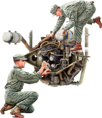 Mini Art 35461 1:35 US Panzer Rep. Crew m. W670 Motor - originalgetreue Nachbildung, Modellbau, Plastik Bausatz, Basteln, Hobby, Kleben, Modellbausatz, Zusammenbauen, unlackiert von MiniArt