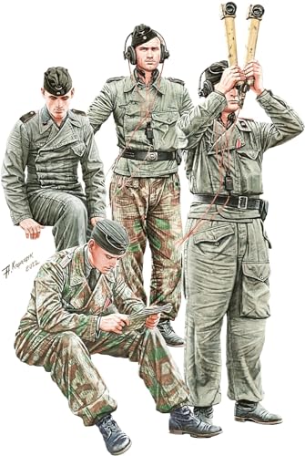 Mini Art 35465 1:35 Panzer Crew (1943-1945) - originalgetreue Nachbildung, Modellbau, Plastik Bausatz, Basteln, Hobby, Kleben, Modellbausatz, Zusammenbauen, unlackiert von MiniArt