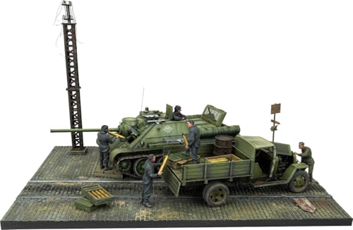 Mini Art 36071 1:35 SU-85 und GAZ-MM mit Crew Big Set - originalgetreue Nachbildung, Modellbau, Plastik Bausatz, Basteln, Hobby, Kleben, Modellbausatz, Zusammenbauen, unlackiert von MiniArt