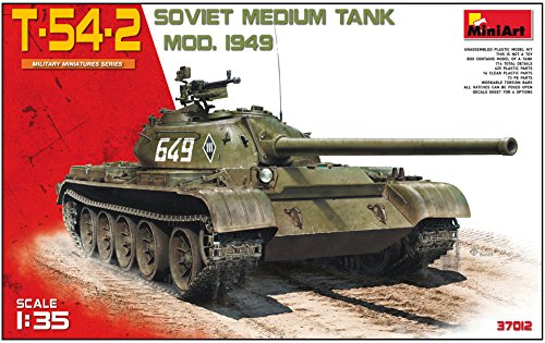 Mini Art 37012 1:35 T-54-2 Mod. 1949 - originalgetreue Nachbildung, Modellbau, Plastik Bausatz, Basteln, Hobby, Kleben, Modellbausatz, Zusammenbauen, unlackiert von MiniArt