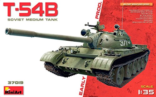 Mini Art 37019 1:35 T-54B Frühe Pro. Sov. Mit. Panzer-originalgetreue Nachbildung, Modellbau, Plastik Bausatz, Basteln, Hobby, Kleben, Modellbausatz, Zusammenbauen, unlackiert von MiniArt