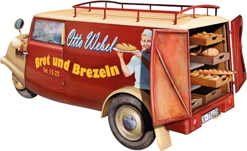 Mini Art 38066 1:35 Tempo A400 Lieferwagen mit Backwaren - originalgetreue Nachbildung, Modellbau, Plastik Bausatz, Basteln, Hobby, Kleben, Modellbausatz, Zusammenbauen, unlackiert von MiniArt