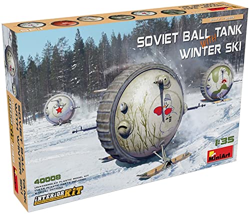 Mini Art 40008 1:35 Sov. Kugelpanzer m. Ski/Intereur-originalgetreue Nachbildung, Modellbau, Plastik Bausatz, Basteln, Hobby, Kleben, Modellbausatz, Zusammenbauen, unlackiert von MiniArt