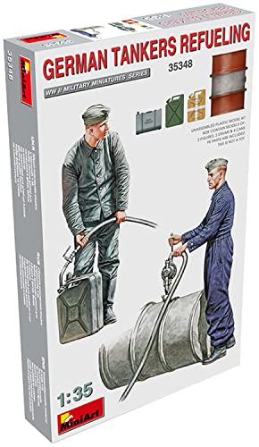 Mini Art Armee MiniArt 35348 1:35 Fig. Pz-Besatzung Nachtanken (2) -originalgetreue Nachbildung, Modellbau, Plastik Bausatz, Basteln, Hobby, Kleben, Modellbausatz, Zusammenbauen, unlackiert von MiniArt