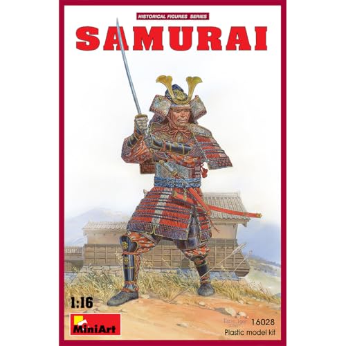 Mini Art MiniArt 16028 1:16 Fig. Samurai Krieger-originalgetreue Nachbildung, Modellbau, Plastik Bausatz, Basteln, Hobby, Kleben, Modellbausatz, Zusammenbauen, unlackiert, Mehrfarbig von MiniArt