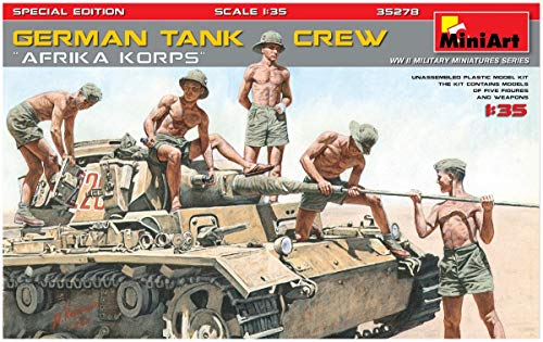 Mini Art 550035278 MiniArt 35278 1:35 Fig. Dt. Afrika Korps Pz. SE (5) -originalgetreue Nachbildung, Modellbau, Plastik Bausatz, Basteln, Hobby, Kleben, Modellbausatz, Zusammenbauen, unlackiert von MiniArt