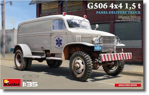 Mini Art 38083 1:35 US G506 Kastenwagen 4x4 1,5to - originalgetreue Nachbildung, Modellbau, Plastik Bausatz, Basteln, Hobby, Kleben, Modellbausatz, Zusammenbauen, unlackiert von MiniArt