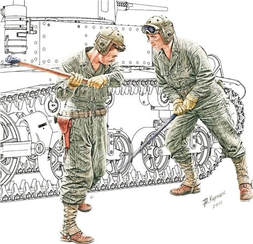 Mini Art 35481 1:35 US Panzer Mechaniker Crew (2) - originalgetreue Nachbildung, Modellbau, Plastik Bausatz, Basteln, Hobby, Kleben, Modellbausatz, Zusammenbauen, unlackiert von MiniArt