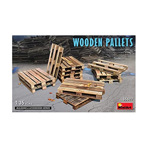 Mini Art MiniArt 35627 1:35 Holzpaletten (12) Euro-Modellbau, Plastik Bausatz, Basteln, Hobby, Kleben, Modellbausatz, Zusammenbauen, unlackiert, S von MiniArt