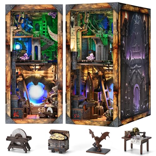 MiniCity Book Nook Kit, DIY Miniatur Puppenhaus Booknook Kit für Jugendliche und Erwachsene (Sword and Magic) von MiniCity