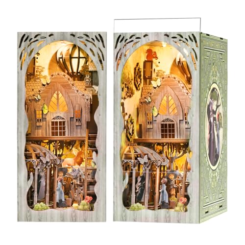 MiniCity DIY Book Nook Kit, DIY Miniatur-Puppenhaus Booknook Kit, 3D Holzpuzzle Bücherregal-Einsatz Dekor für Jugendliche und Erwachsene (Dorothy's Journey) von MiniCity