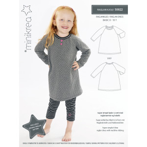 MiniKrea Schnittmuster 50022 Raglan Kleid - Papiervorlage Größe 0-10 J von MiniKrea