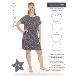 MiniKrea Schnittmuster 70050 Dolman Kleid Größe 34-50 von MiniKrea