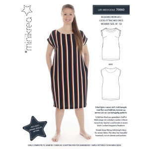 MiniKrea lockeres Midi-Kleid Größen 34-50 von MiniKrea