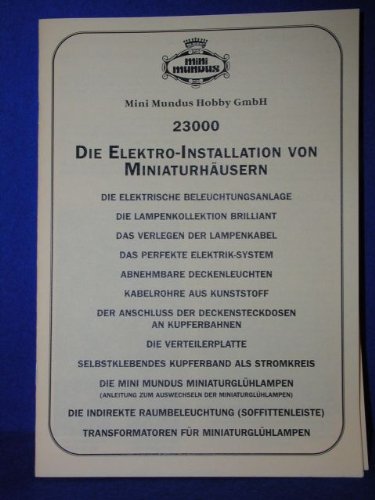 MiniMundus Anleitung für Elektroinstallation Puppenhäuser von MiniMundus