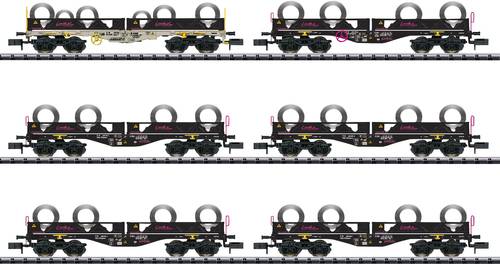 MiniTrix 15080 N Güterwagen-Set Coil-Transport der AAE Sgmmns 190 von MiniTrix