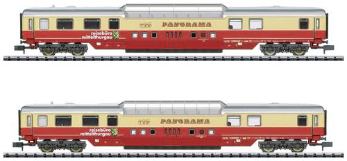 MiniTrix 18712 N 2er-Set Panoramawagen Sonder-TEE der DB 2er Bauart WGm von MiniTrix