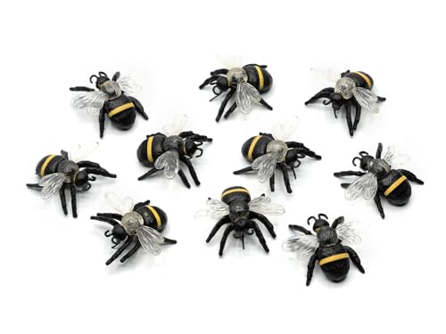 Miniblings 10x Hummeln Bienen Aufstellfigur Tierfiguren Insekten schwarz gelb von Miniblings