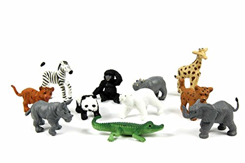 Miniblings 10x Tierkinder Figuren Set – Bemalte Zoo- und Wildtierbabys – Miniatur Spielzeug für Kinder und Sammler von Miniblings