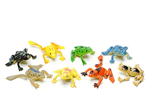 Miniblings 7X Set Frosch Aufstellfiguren Tierfigur Frösche Kröten Kröte Amphibien Giftfrösche Dendrobaten Pfeilgiftfrösche Baumsteiger von Miniblings