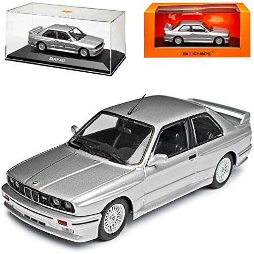 B*M*W 3er E30 M3 Coupe Silber Metallic 1982-1994 1/43 Minichamps Maxichamps Modell Auto mit individiuellem Wunschkennzeichen von Minichamps B-M-W