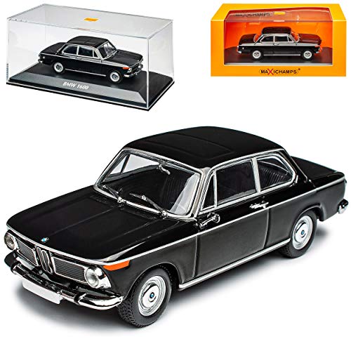 B*M*W 1600 1602 Coupe Schwarz Neue Klasse 1962-1972 1/43 Minichamps Maxichamps Modell Auto mit individiuellem Wunschkennzeichen von Minichamps B-M-W