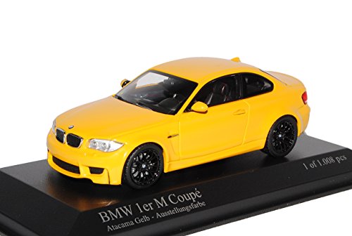 B-M-W 1er 1 M Coupe Coupe Gelb E82 2007-2013 1/43 Minichamps Modell Auto mit individiuellem Wunschkennzeichen von Minichamps B-M-W