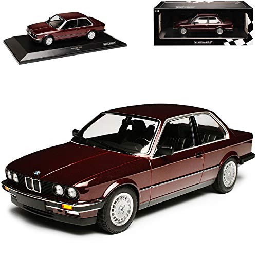 B*M*W 3er E30 323i Coupe Dunkel Rot Metallic 1982-1994 limitiert 1 von 400 Stück 1/18 Minichamps Modell Auto mit individiuellem Wunschkennzeichen von Minichamps B-M-W