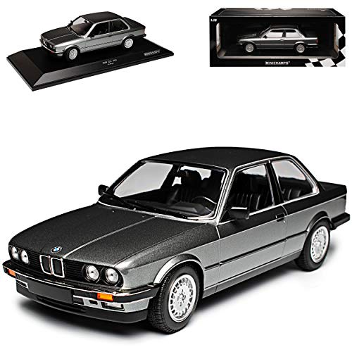 B*M*W 3er E30 323i Coupe Grau Metallic 1982-1994 limitiert 1 von 400 Stück 1/18 Minichamps Modell Auto mit individiuellem Wunschkennzeichen von Minichamps B-M-W