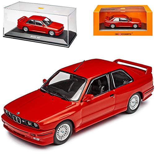 B-M-W 3er E30 M3 Coupe Rot 1982-1994 1/43 Minichamps Maxichamps Modell Auto mit individiuellem Wunschkennzeichen von Minichamps B-M-W