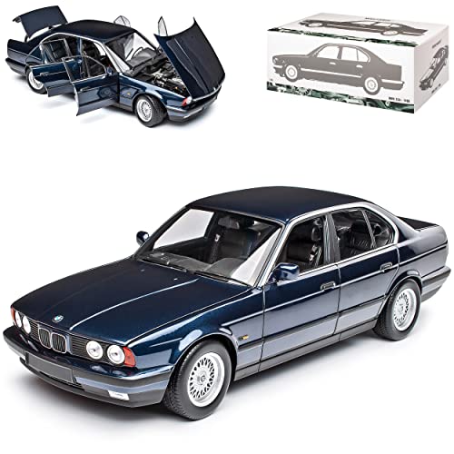 Minichamps B-M-W 5er E34 535I Dunkel Blau Fast Schwarz 1987-1996 1/18 Minichamps Modell Auto mit individiuellem Wunschkennzeichen von Minichamps B-M-W